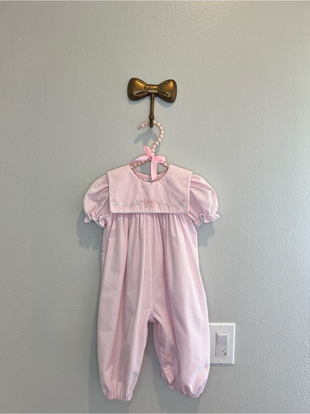 Auraluz Pink Smocked Jumper